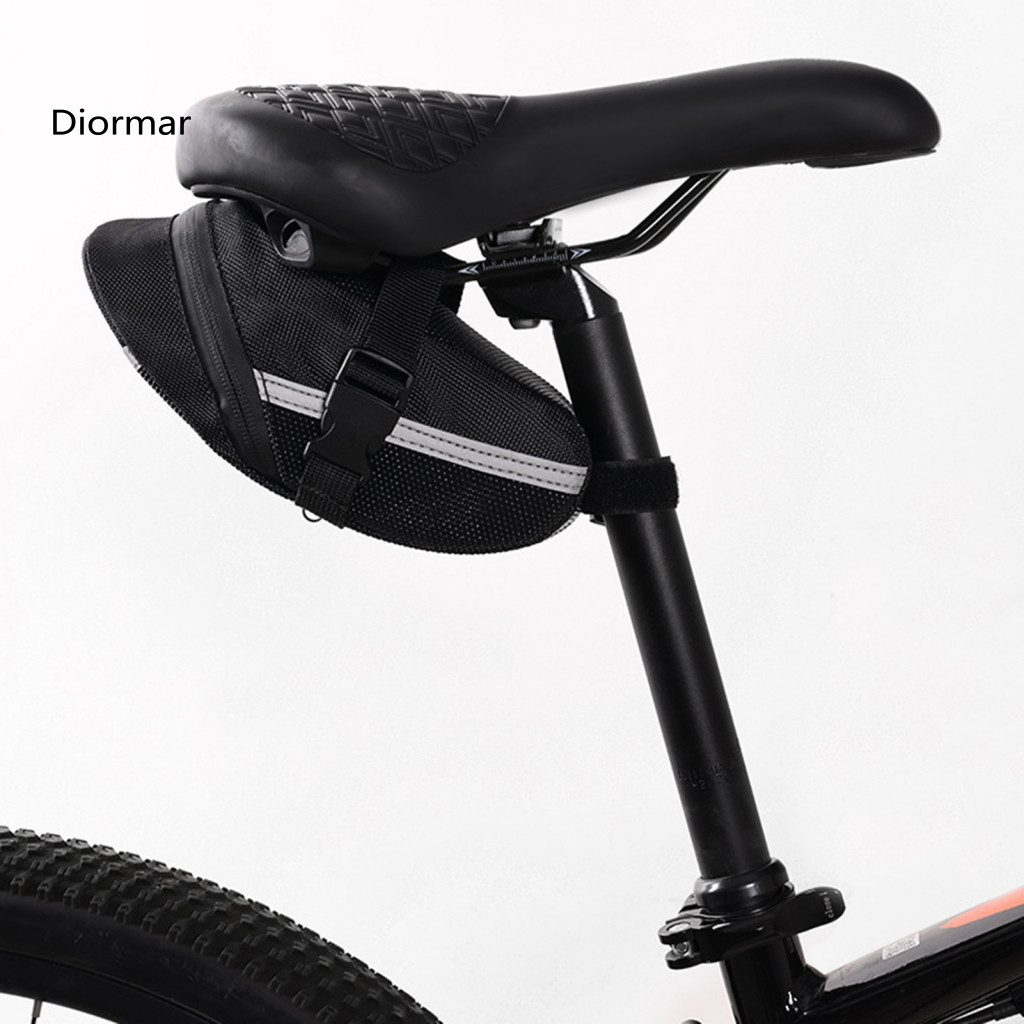 Bike Pouch Bicycle Tool Bag Waterproof Capacity Seat with Quick Release Zipper Closure Reflective Strip – Durable Sadd