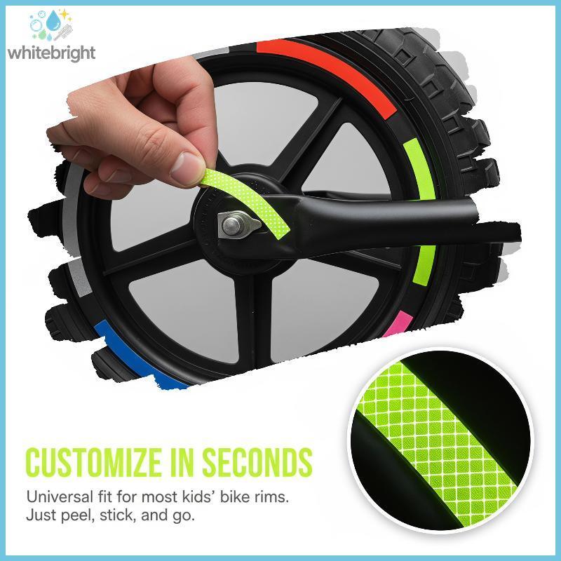 WT Bike Reflective Stier 12 Unidades Decalques Coloridos À Prova D'água Para Pneus De Alta Visibilidade Aviso De Seguran