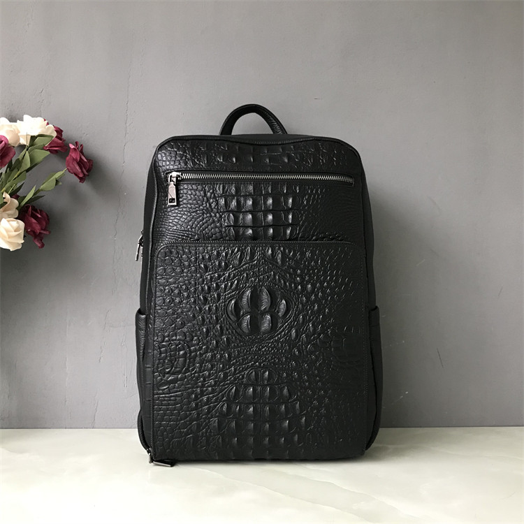 Comércio exterior OEM pedido restante inventário primeira camada de couro High-End mochila masculina Casual mochila de v