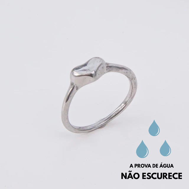 Anel Heart Mini Em Aço Inoxidável Design Delicado E Romântico Ideal Para Uso No Dia A Dia Lindo