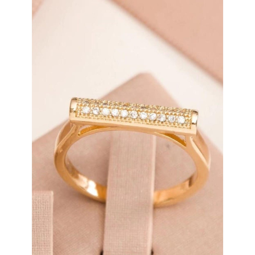 Anel Feminino Pino Cravejado Mini Zircônias