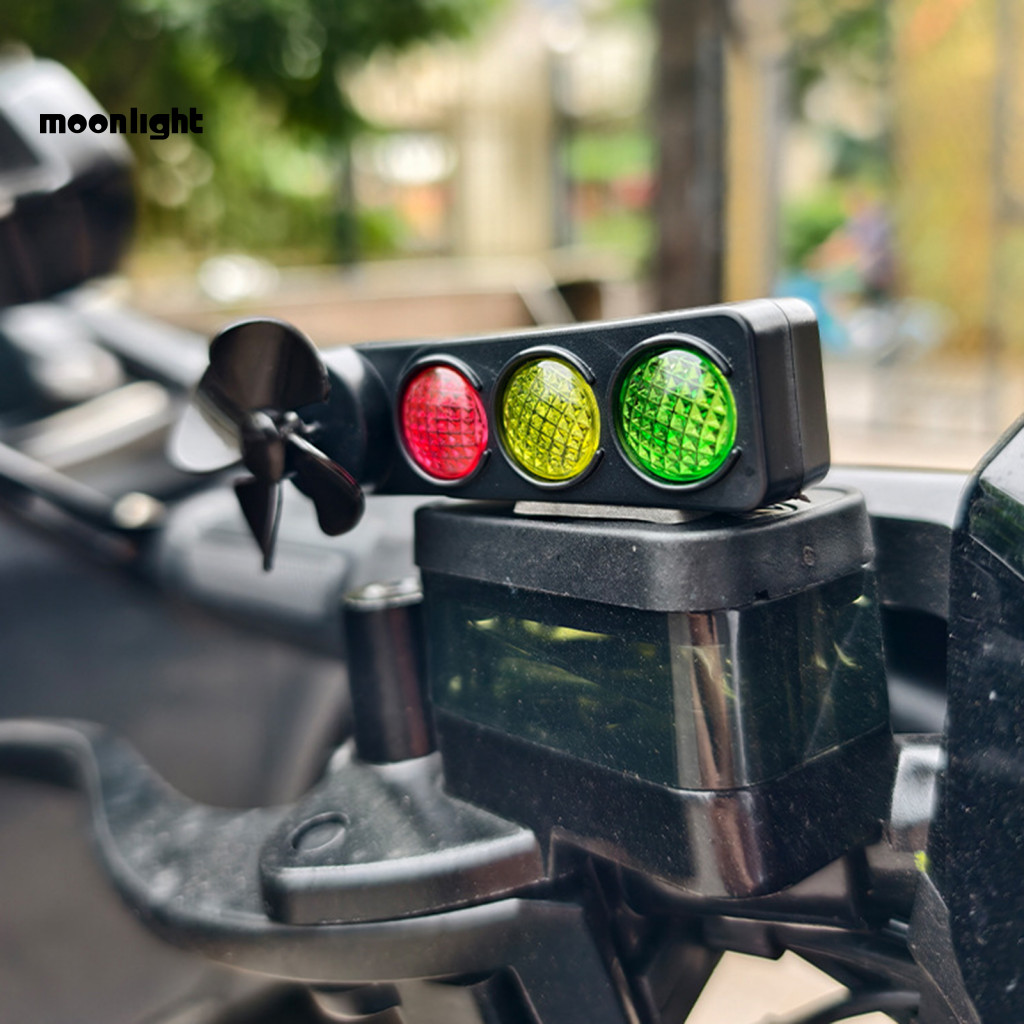 Motorcycle Turn Signal Indicator Lights with Yellow Green Traffic Light Design – Car Bike Decoration Novel Safety Lamp