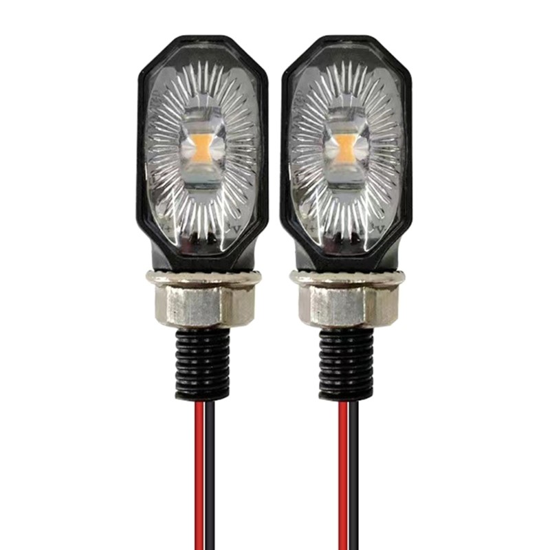 Alilin Bright LED Oval Turn Indicator Lamp Luz Forte E Resistente Ao Calor Para Motocicletas