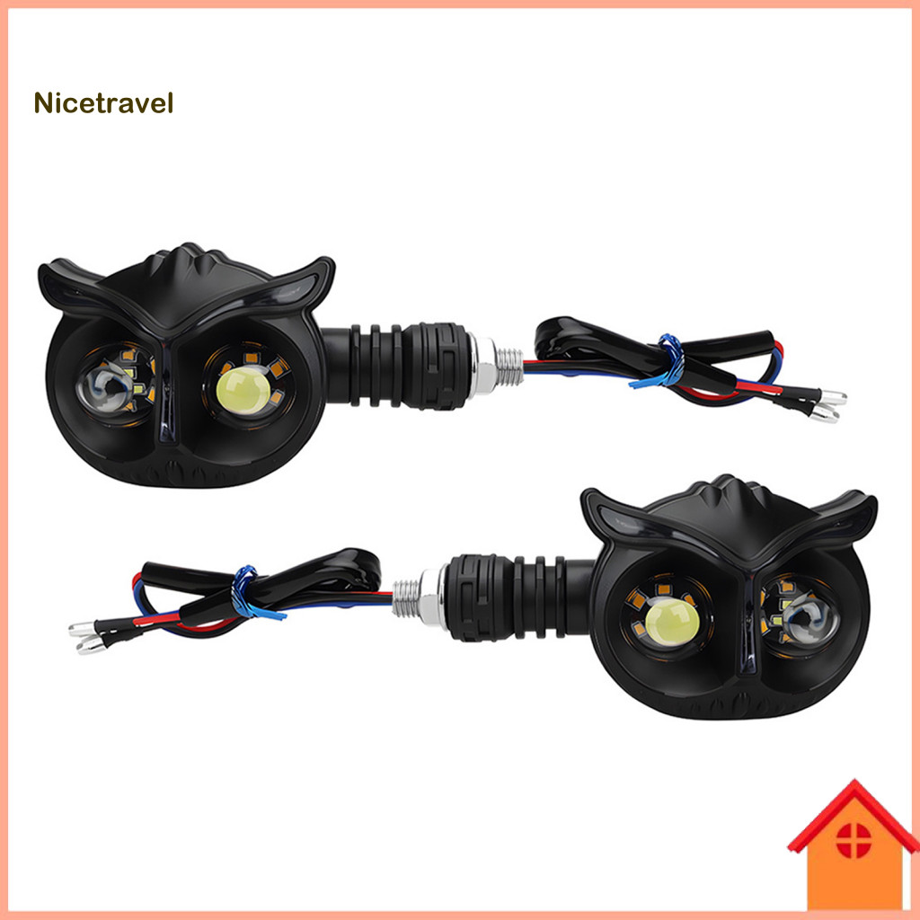 Universal Motorcycle Turn Signals Front Light for Cruisers Owl Shaped Led Signal Lights Waterproof 12v Indicator for Mot