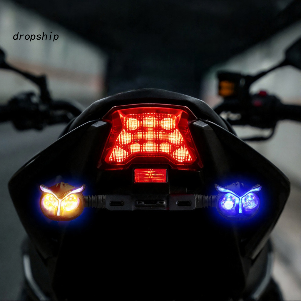 Bright Led for Motorcycles Universal Motorcycle Turn Signals Owl Shaped Signal Lights Waterproof 12v Indicator for Suvs