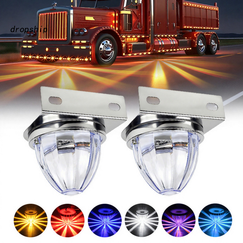 Rv Watermelon Light Setup Truck Lights Led Marker with Bracket – Watermelon-shaped Side Indicator Lamp for Trailer Sem