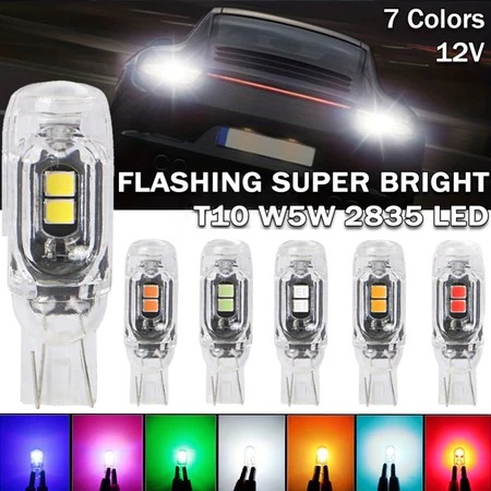 4pcs Car Flash T10 Led Bulb Signal Light W5W 194 Width Indicator With 2835 5SMD Lens