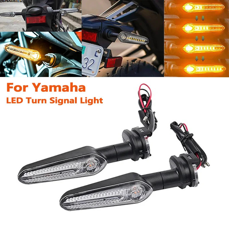 Motorcycle LED Turn Signal Light Flowing Water Indicator Flasher For Yamaha MT07 MT09 MT10 SP Tracer 700 900 XJ6 FZ06 FZ