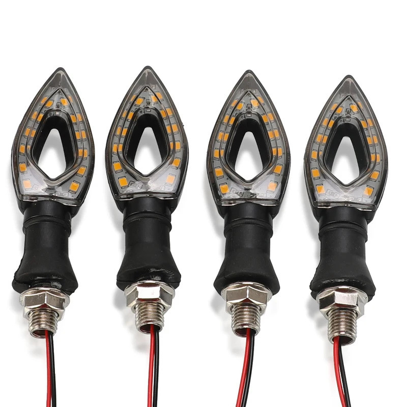 4Pcs Motorcycle 12 LED Turn Signal Lights Indicator Blinkers Flashers Amber For Suzuki GSXR600 GSXR 750 1000 GSX-R600 GS