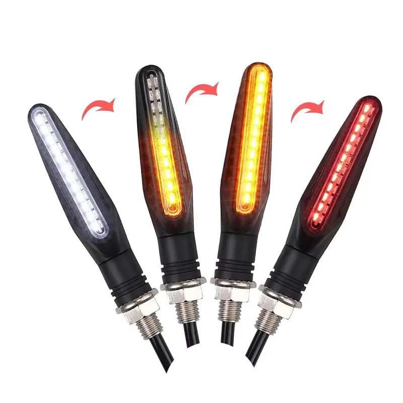 2PCS Motorcycle Turn Signal Light E11 Mark Built Relay 335SMD Turn Signals Indicator Flashing Light Blinker Universal M1