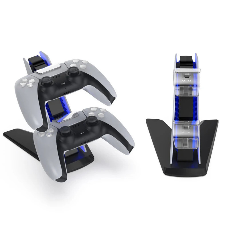 Dual Fast Controller Charger with Indicator Light Controller Charger Station Type-C Controller Charging Docking Station