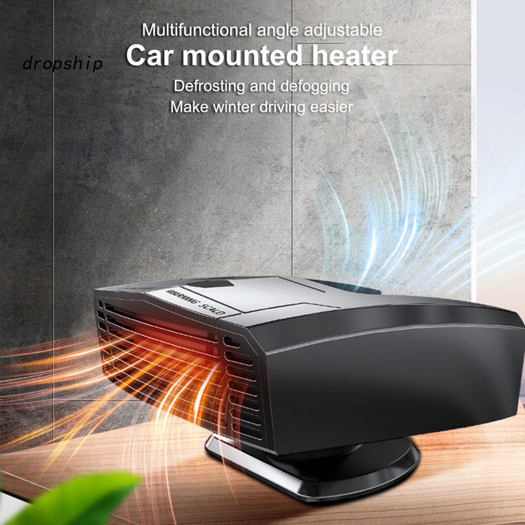 Car Heater and Cooler Portable Defroster 12v/24v Fan 180w with 180° Rotary Base for Suv Truck Auto – Quick Heating Wi