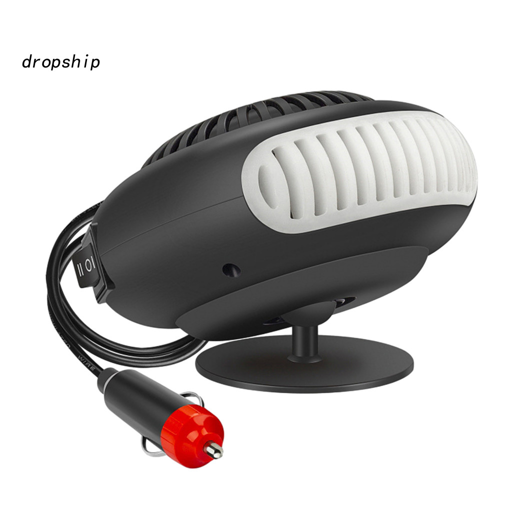 Safe to Use Car Heater Fan 12v/24v Cooler 360° Rotatable Portable Auto Space Windshield Defroster Defogger Quick Heatin