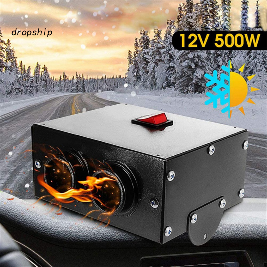 Universal Auto Heater 12v Car 500w and Cooler Portable Space for Suv Truck – Quick Heating Defroster Defogger for Weat