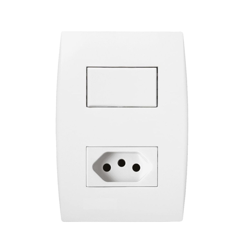 Conjunto 4x2 interruptor e tomada 20a