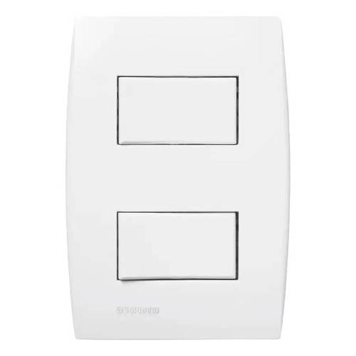Conjunto 4x2 interruptor duplo paralelo soprano siemens ilus