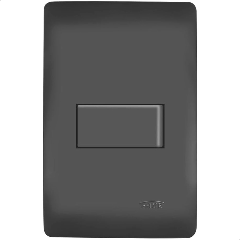 Conjunto Interruptor Paralelo (Three-Way) Fame Shaper Preto com Placa 4x2