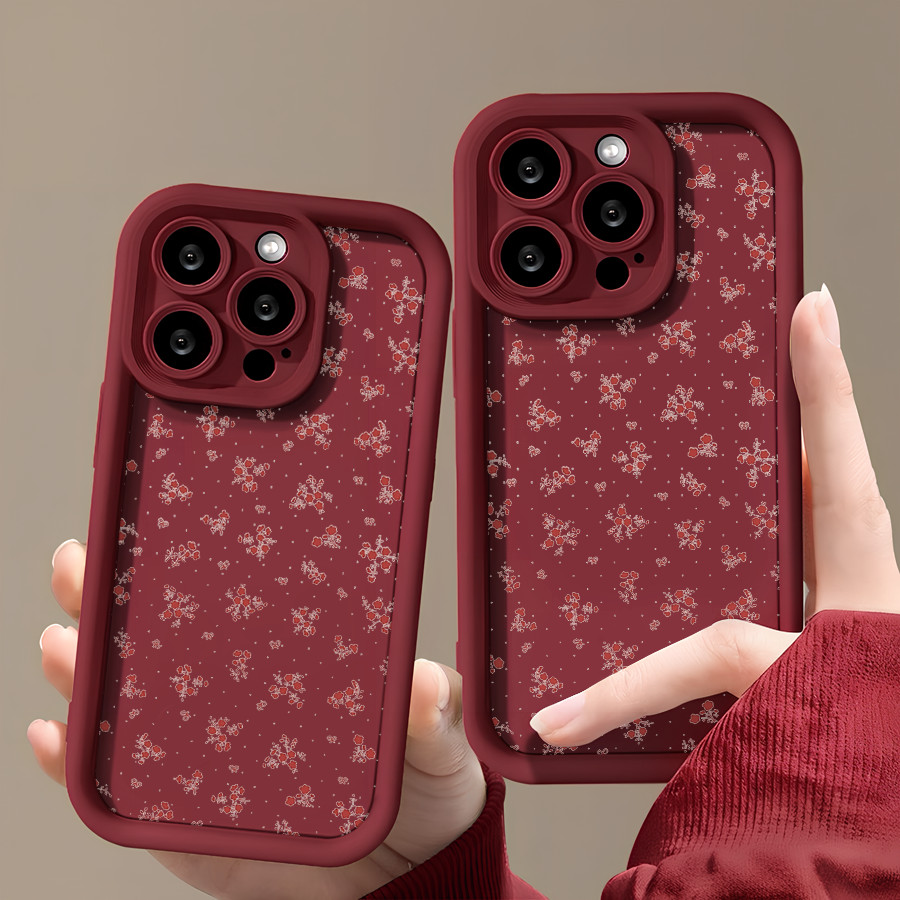 Pequena flor vermelha Escada para iPhone 7 8 11 12 13 14 15 16 17 PRO PROMAX PLUS AIR 16E 104AIR X XS XR XSMAX