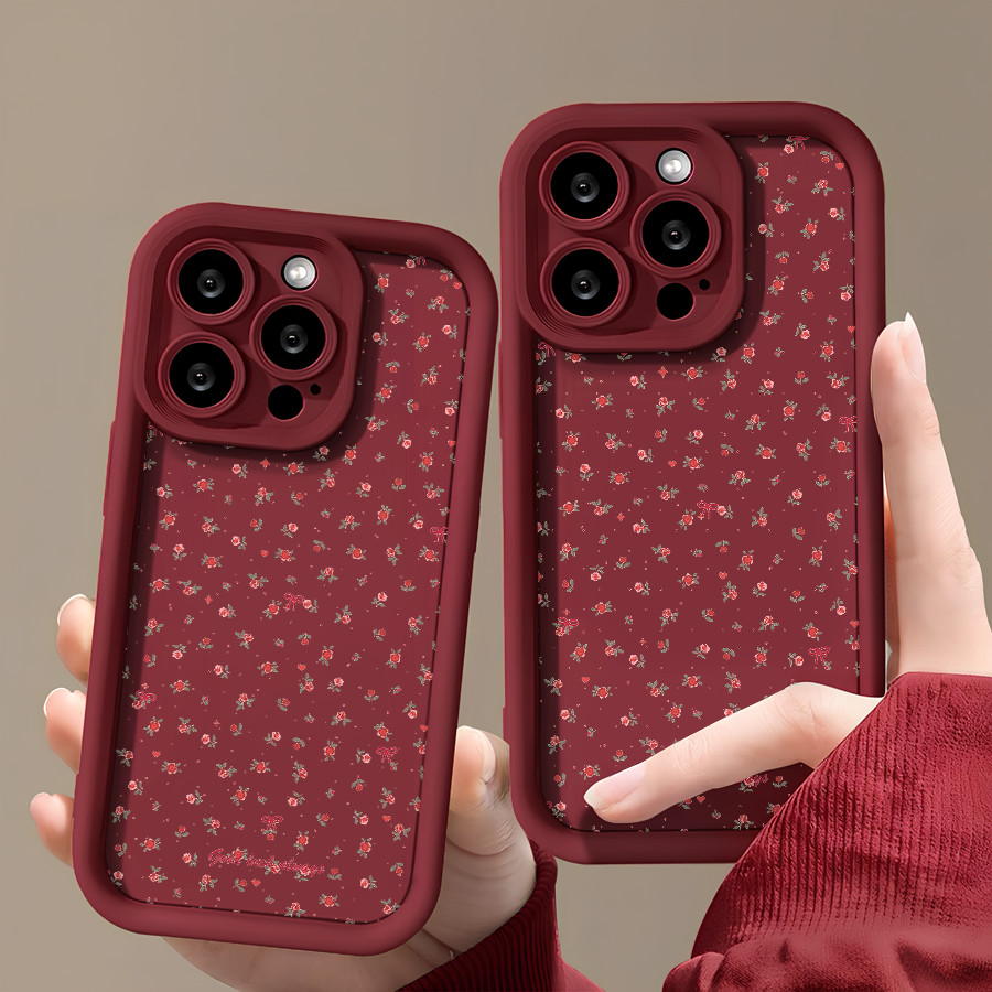 Pequena rosa vermelha Escada para iPhone 7 8 11 12 13 14 15 16 17 PRO PROMAX PLUS AIR 16E 103AIR X XS XR XSMAX