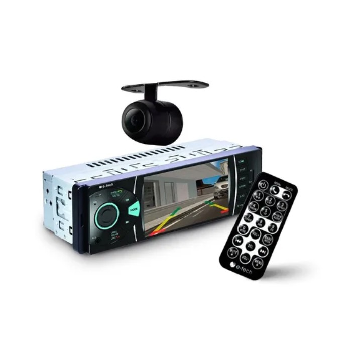 Mp5 Player Multimidia Usb Aux Tela 4 Pol 1 Din +camera De Ré