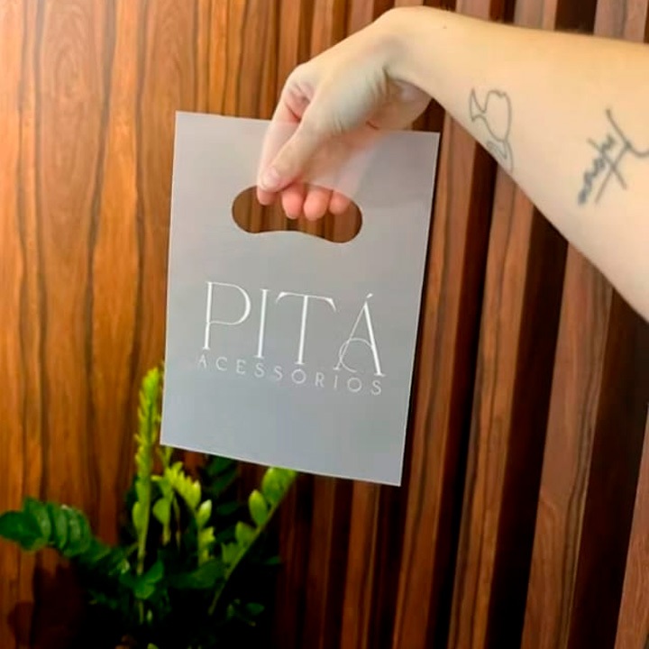 100 Sacola Plástica 16x20 personalizada com sua logo