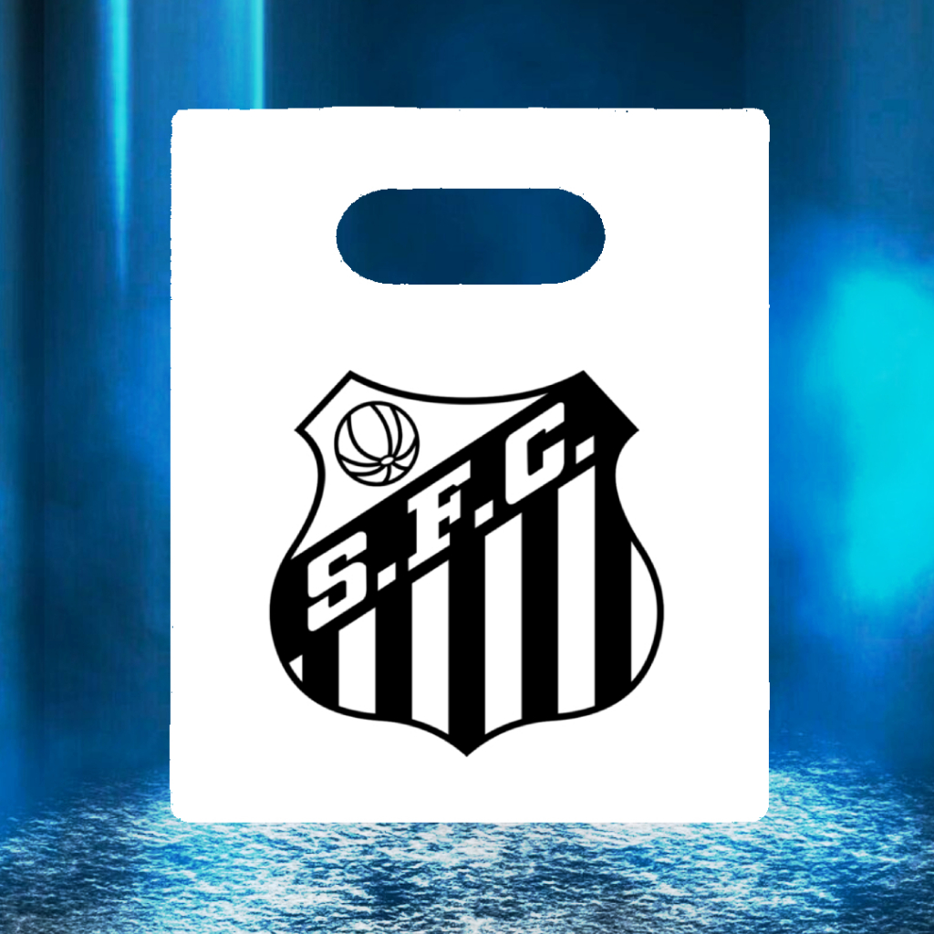 Sacolas Plásticas 16x20 Personalizada do SANTOS Lembracinhas e Festa Infantil