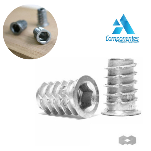 50 Bucha Americana 1/4x13 1/4x20 5/16x13 e 5/16x20 Metal Para Moveis Pés Pé Mesa Cadeira Sofá