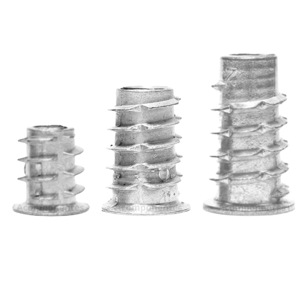 50unid - Bucha Americana Zamac 1/4x20 ou 1/4x25, 1/4x13, 5/16x20, 5/16x25, 5/16x13, M4x10 Moveis Cadeira Mesa