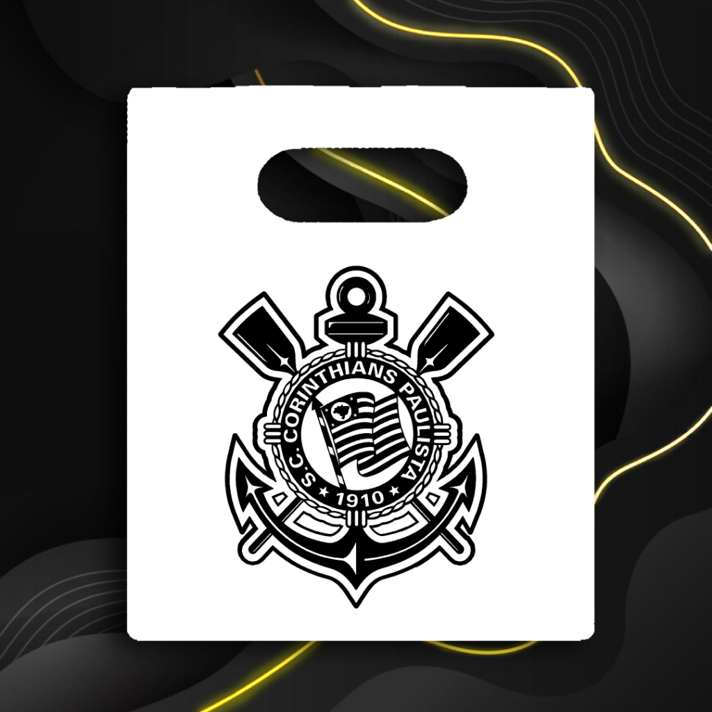 Sacola Personalizada Corinthians 16x20 Festa Aniversário e Lembracinha