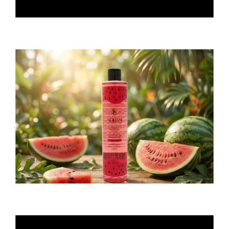 Água Micelar Soham Melancia e pitaya– Controle de Oleosidade + Limpeza Facial