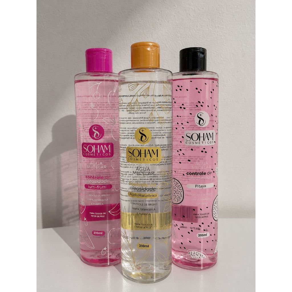 Água Micelar Soham Controle de oleosidade Àcido Hialurônico