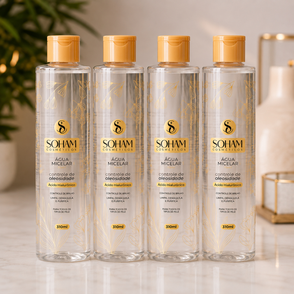 Água Micelar Soham com Ácido Hialurônico | Controle de Oleosidade 310ml