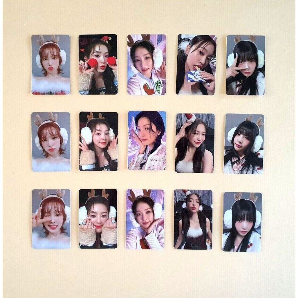 Kpop Red Velvet 2022 Pink Christmas Random Photocard Oficial De Natal Cartão Comercial