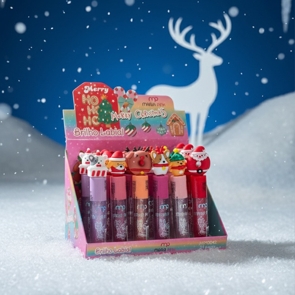 Brilho Labial de Natal Merry Christmas – Maria Pink