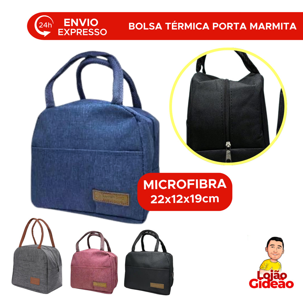 Bolsa Térmica Portátil Isolada Para Marmita Lanche Viagem
