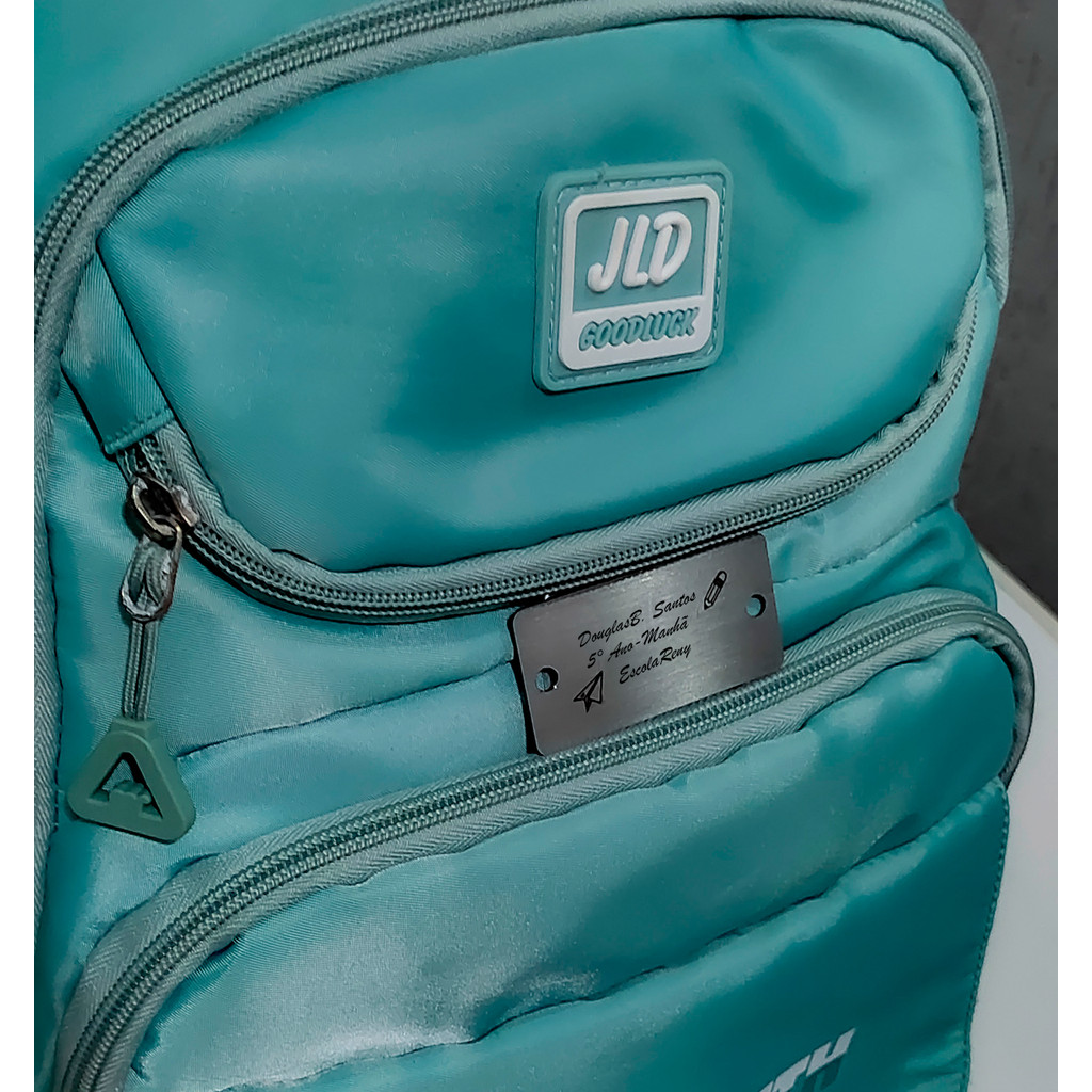 5 Und Placa Para Identificação De Mochila Mala Estojo Bolsa Aço Inox Personalizado