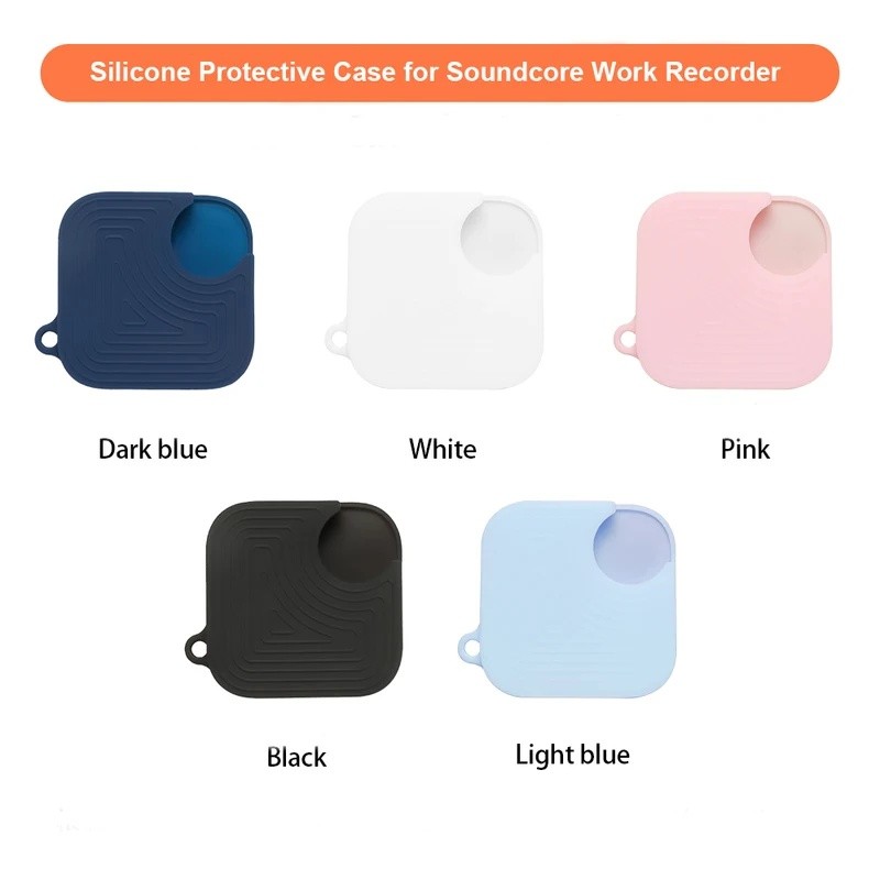 Capa De Silicone Macio Para Anker Soundcore Work AI Gravador De Voz Fones De Ouvido Soundcoreworkai AIVoice Sem Fio Blue