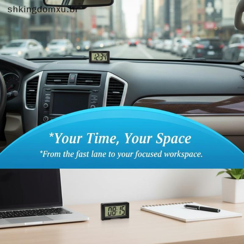 shk Mini Digital Car Clo Tela Grande Elegante Design Minimalista Painel Eletrônico Presente Para Novos Proprietários De