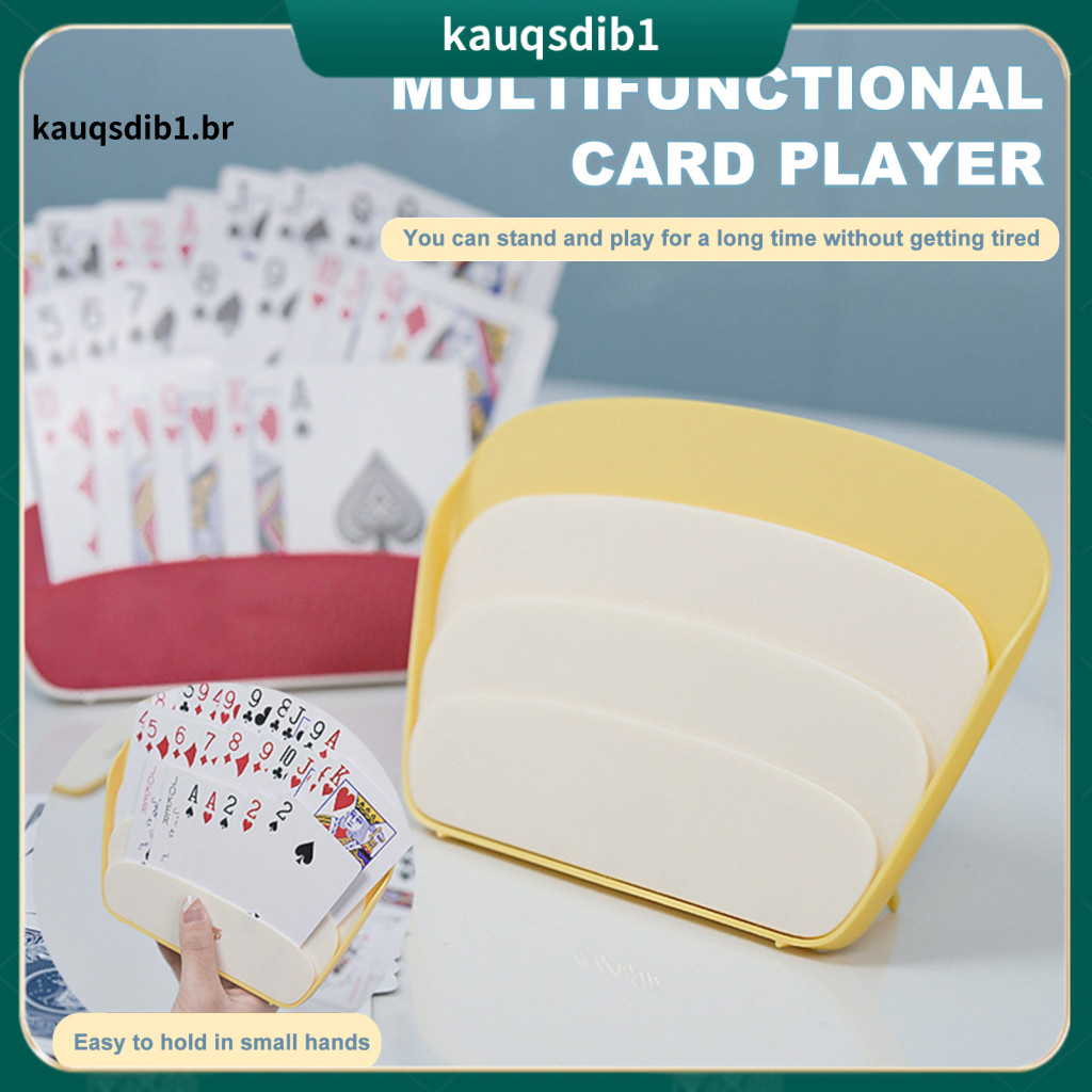 Multiple Playing Card Holder Three-tier Rack 4pcs 3-layer Stand for Kids Seniors Arthritis – Hands-free Desktop Tray f