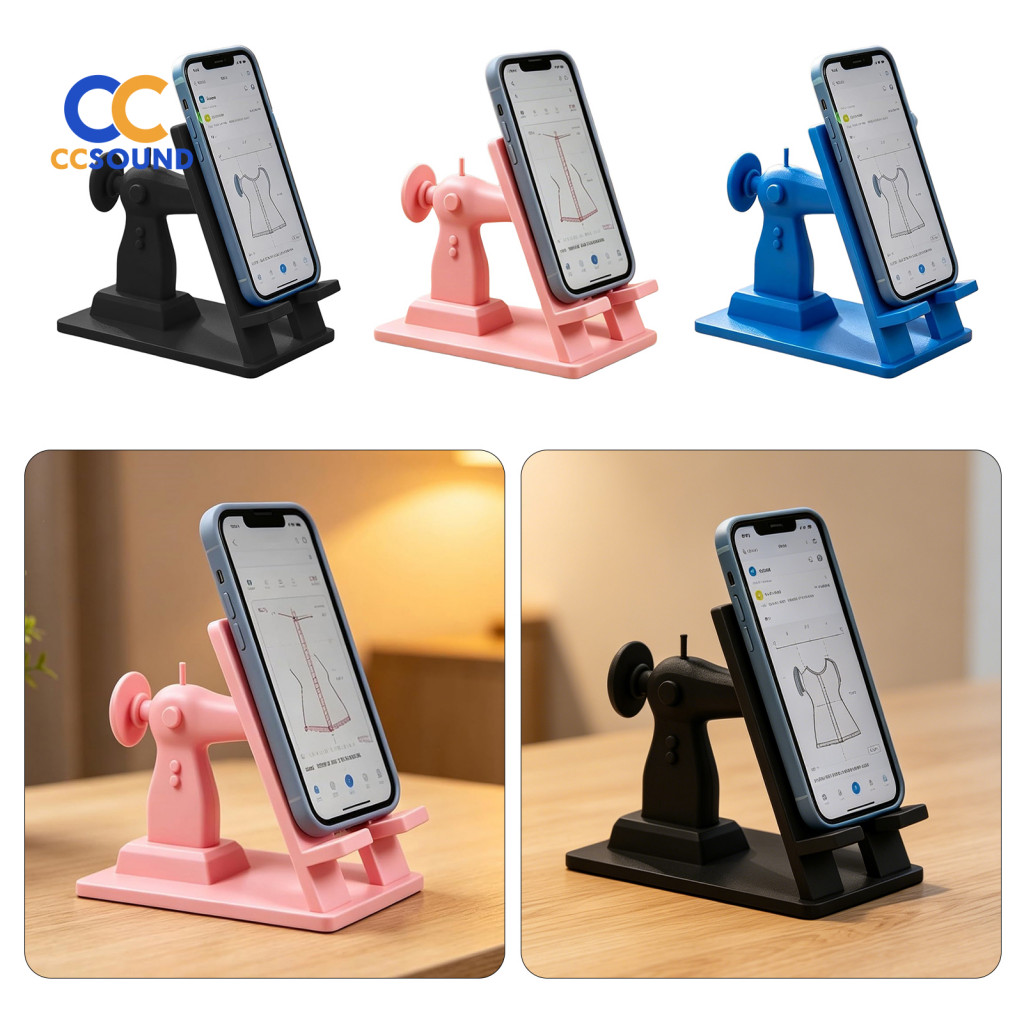 Compact Mobile Phone Cradle for Diy Desktop Stand for Sewing Room Machine Hands-free Cell Tablet Holder for Crafting Off