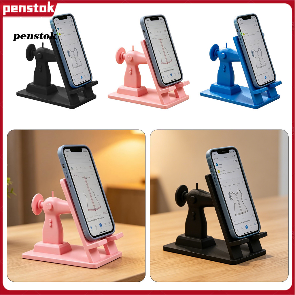 Handmade Crafting Desk Accessories Desktop Phone Stand for Sewing Room Machine Hands-free Cell Tablet Holder for Office