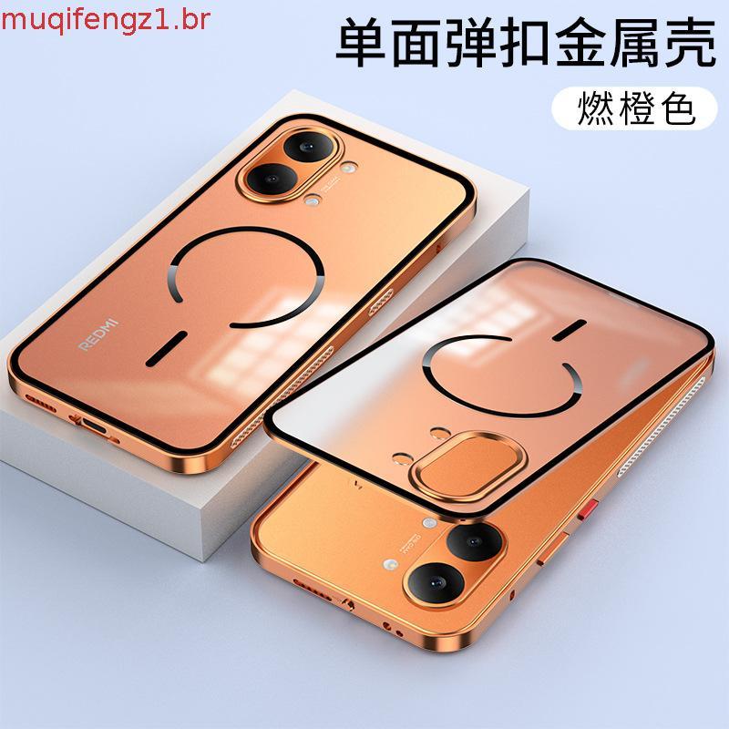 Estrutura De Metal De Liga De Alumínio Para POCO X8 Pro Max 5G Caso Carregamento Sem Fio Tampa Traseira Magnética Bumper