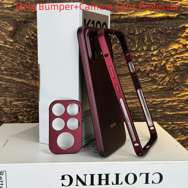 Para Xiaomi Poco F9 Pro F9Ultra Capa Ultra Fina Luz Hipocampo Fivela Metal Bumper Frame De Telefone Redmi K100 Max Com P