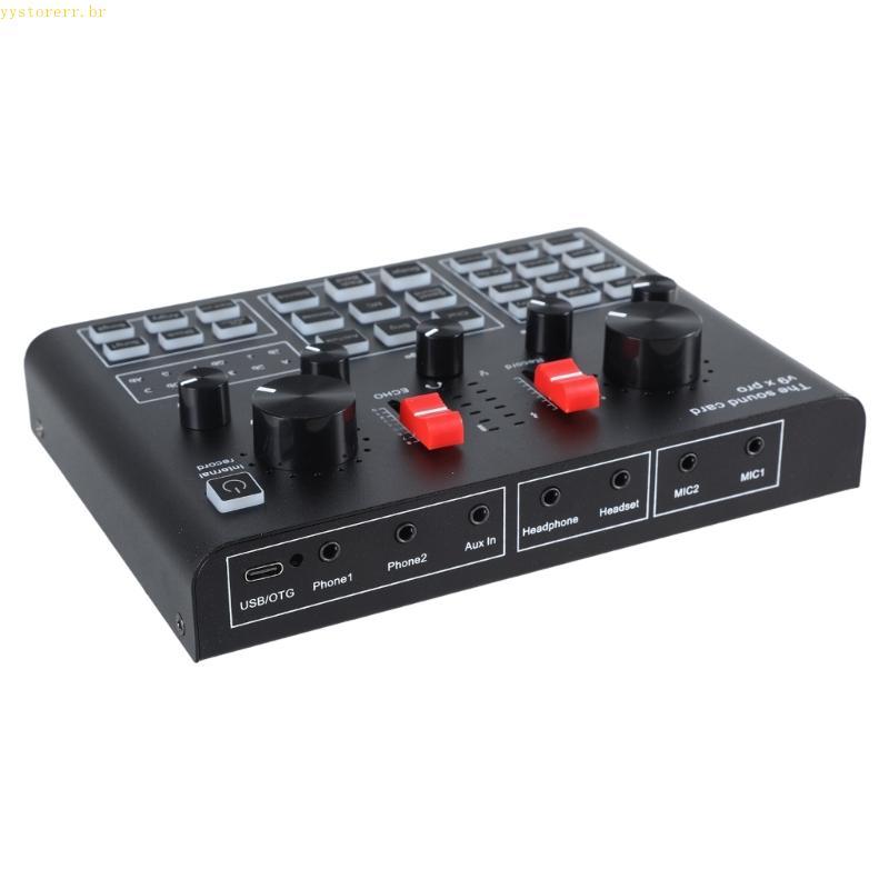 YYS Professional Live Mixer Sound Board Plug E Para Play Game DJ Broadca