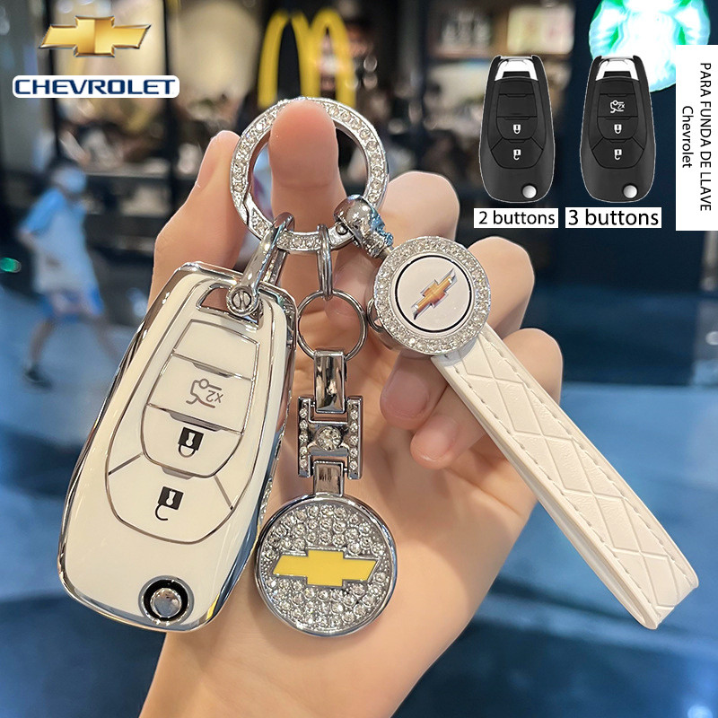 Capa Para Chave De Carro Chevrolet 2/3 Botões Adequada Onix/Classic/camaro/Prisma TPU Chaveiro