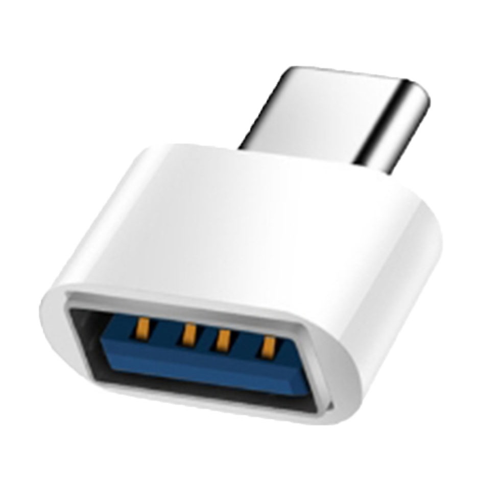 Kit de 3pçs , USB2.0 para tipo c otg adaptador USB-C macho para micro tipo-c fêmea conversor Branco