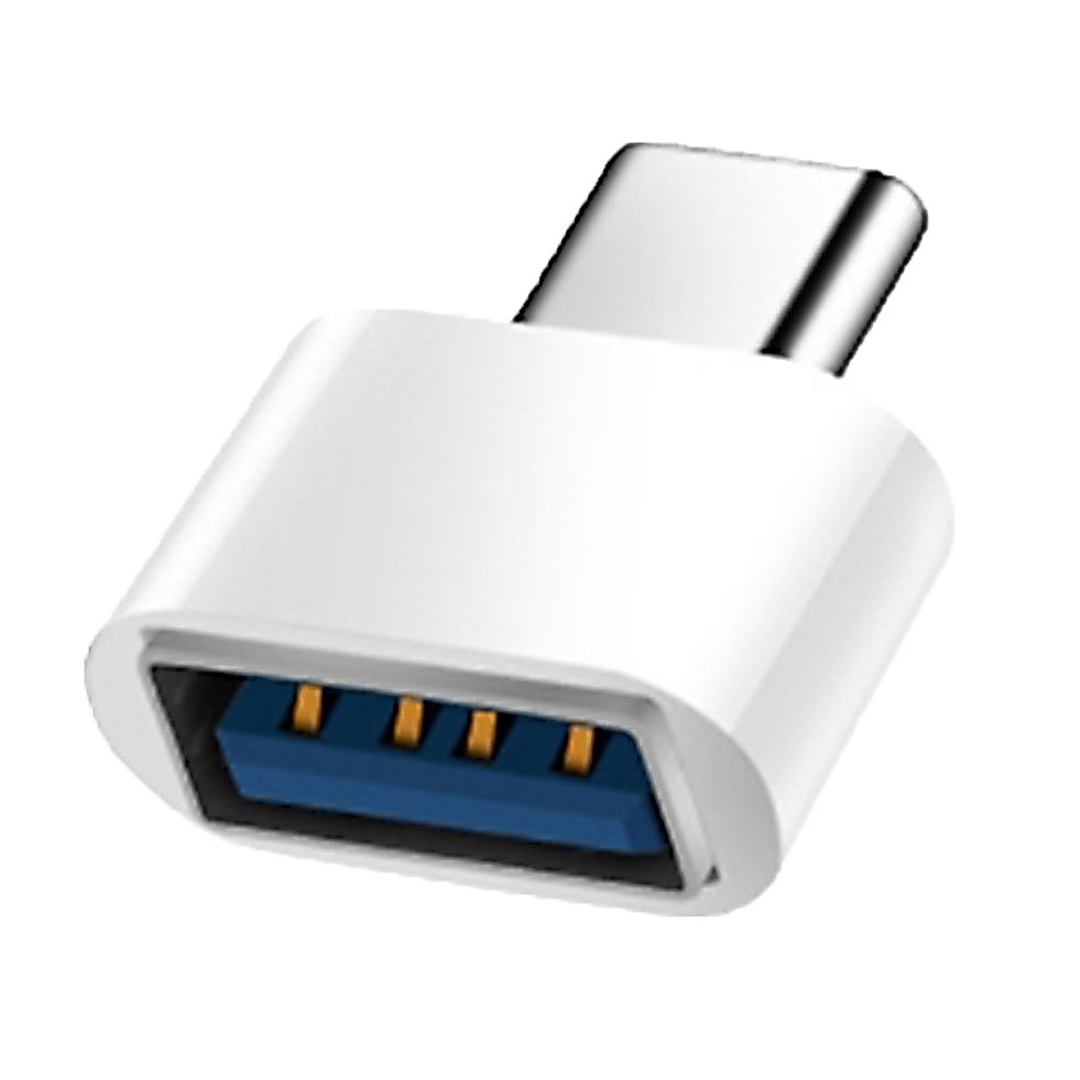 Kit de 3pçs , USB2.0 para tipo c otg adaptador USB-C macho para micro tipo-c fêmea conversor Branco