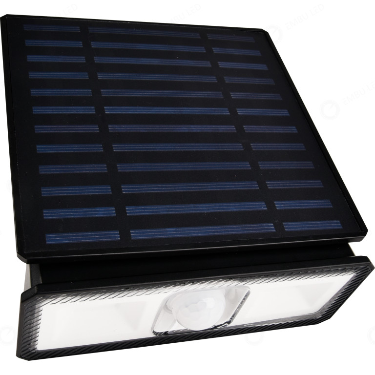 Luminária Refletor Solar Parede Arandela Externa com Sensor de Presença LED 5W 6500K IP65 Luz Forte