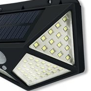 2 LumináRia Solar 100 Led Com Sensor Jardim Prova D'água