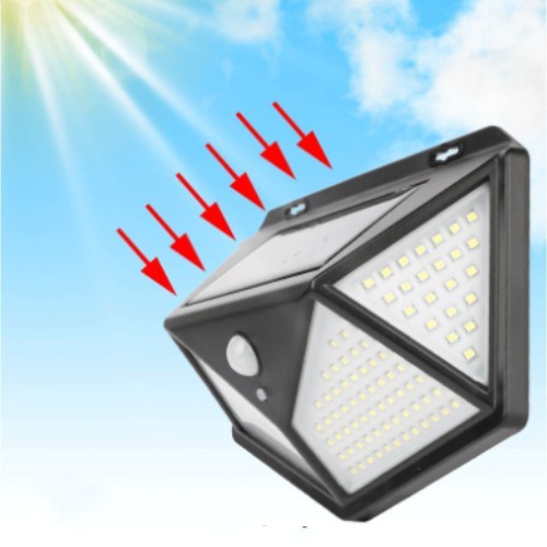 Luminárias Solares Impermeáveis Prova De Chuva 100 Led Sensor Courtyard Light Promoção